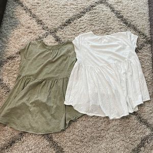 Shop Talulah swing tees- olive and white smalls